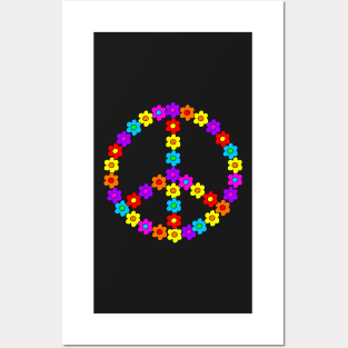 Pop Flower Peace Sign Posters and Art